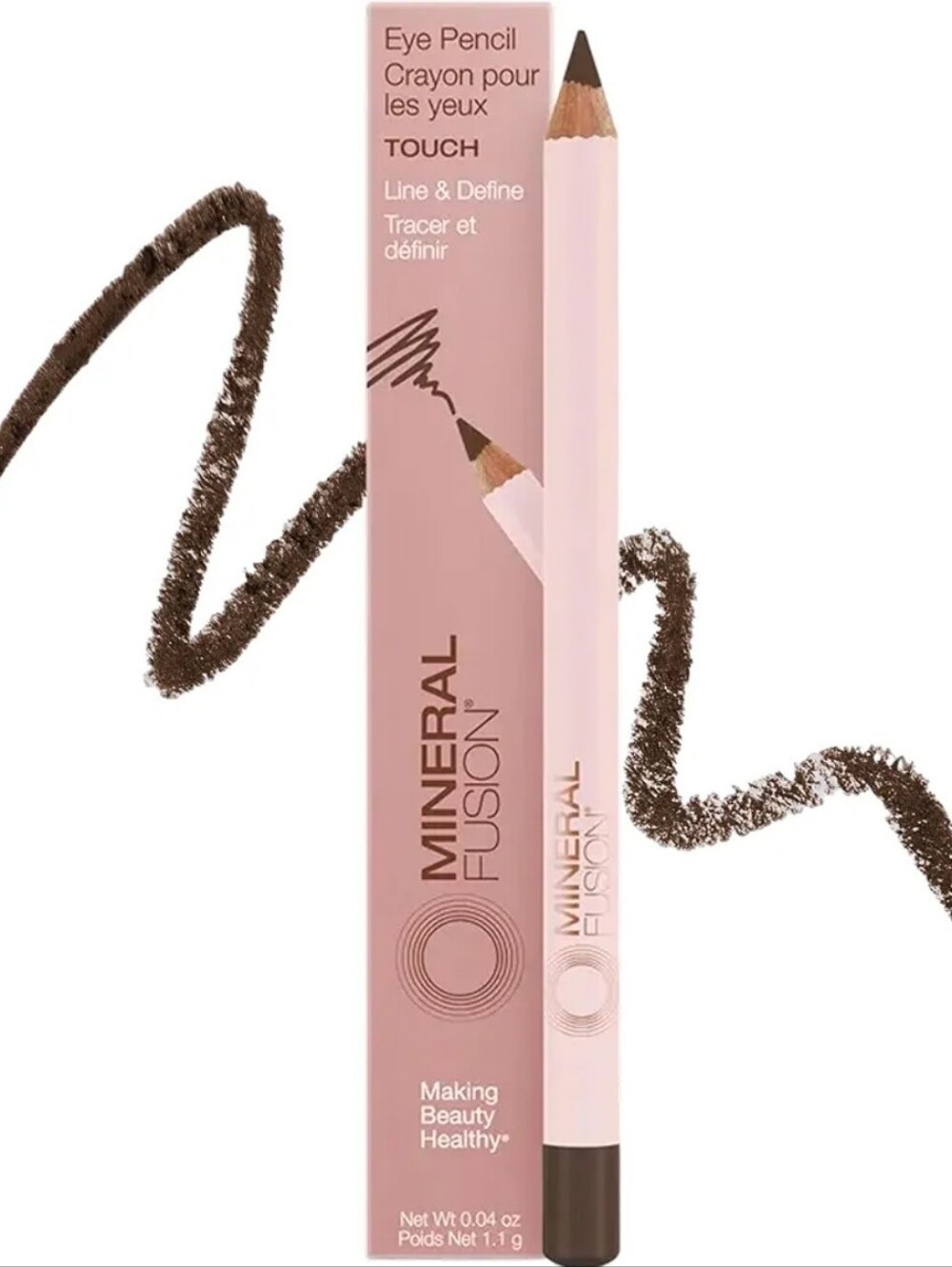 Mineral Fusion Eye Pencil Eyeliner Color Touch Brown NIB